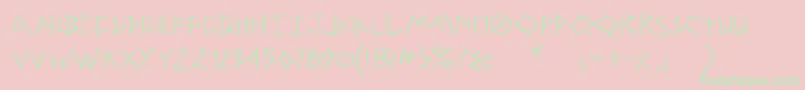 Tremolo Font – Green Fonts on Pink Background