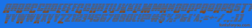 Шрифт Powerlordgradital – коричневые шрифты на синем фоне