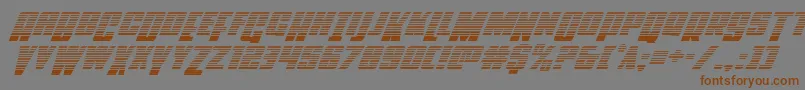 Powerlordgradital Font – Brown Fonts on Gray Background