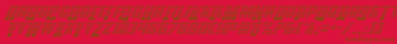 Powerlordgradital Font – Brown Fonts on Red Background