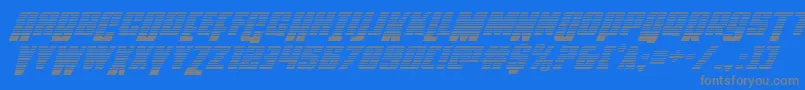 Powerlordgradital Font – Gray Fonts on Blue Background