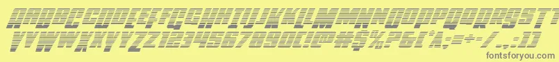 Powerlordgradital Font – Gray Fonts on Yellow Background