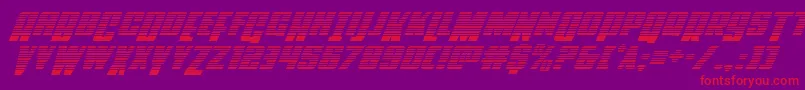 Powerlordgradital-fontti – punaiset fontit violetilla taustalla