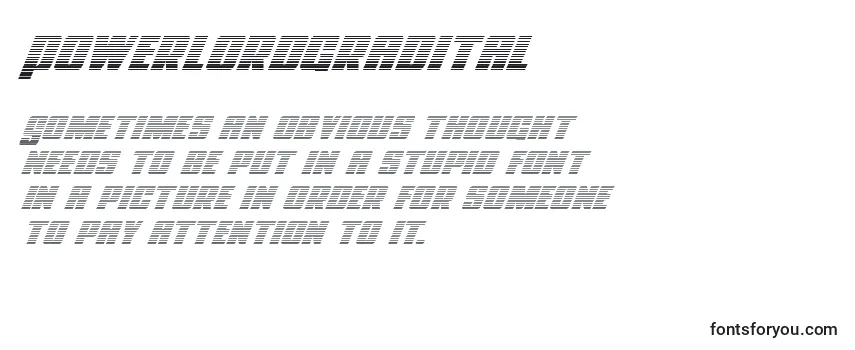 Review of the Powerlordgradital Font