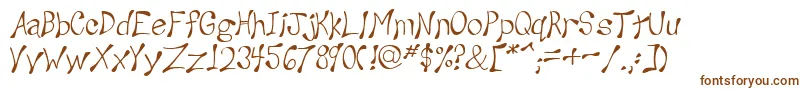Wesley-fontti – ruskeat fontit valkoisella taustalla