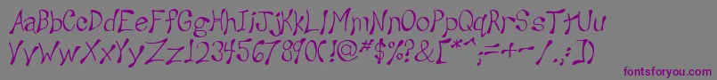 Шрифт Wesley – фиолетовые шрифты на сером фоне