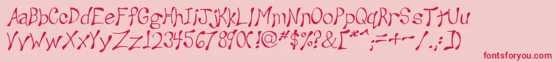 Wesley Font – Red Fonts on Pink Background