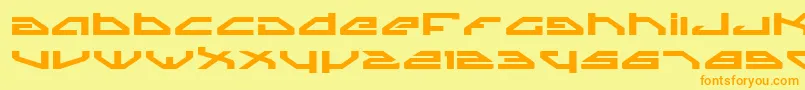 SpylordBoldExpanded Font – Orange Fonts on Yellow Background