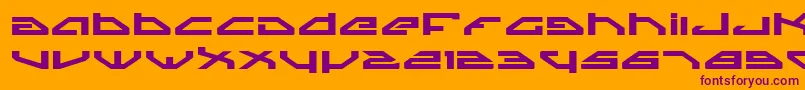 SpylordBoldExpanded Font – Purple Fonts on Orange Background