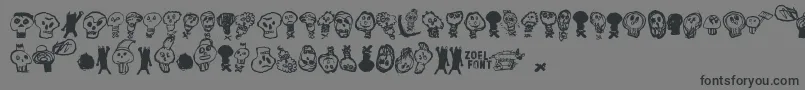 PaakallojenHyokkays Font – Black Fonts on Gray Background