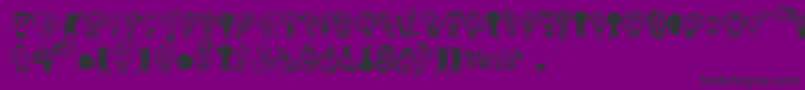 PaakallojenHyokkays Font – Black Fonts on Purple Background