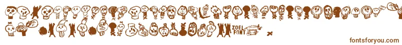 Шрифт PaakallojenHyokkays – коричневые шрифты на белом фоне