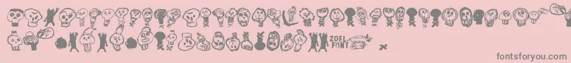 More about PaakallojenHyokkays Font PaakallojenHyokkays Font – Gray Fonts on Pink Background