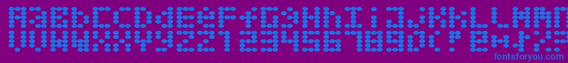 Greaseballs Font – Blue Fonts on Purple Background