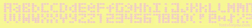 Fonte Greaseballs – fontes rosa em um fundo amarelo