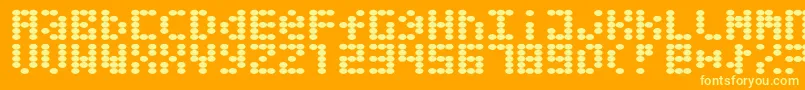 Greaseballs Font – Yellow Fonts on Orange Background
