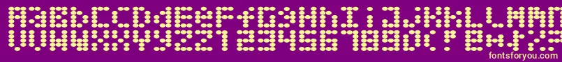 Greaseballs Font – Yellow Fonts on Purple Background