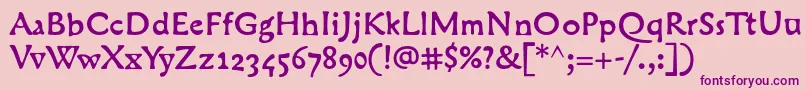 Cobra Font – Purple Fonts on Pink Background