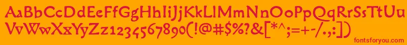 Cobra Font – Red Fonts on Orange Background