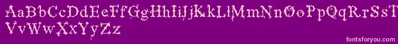 VtksBlackLabelNormal-Schriftart – Rosa Schriften auf violettem Hintergrund