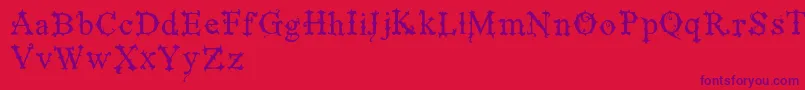 Police VtksBlackLabelNormal – polices violettes sur fond rouge