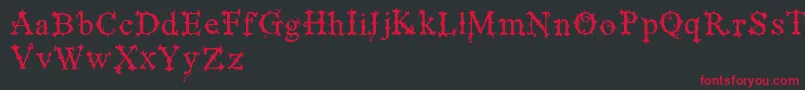 VtksBlackLabelNormal Font – Red Fonts on Black Background