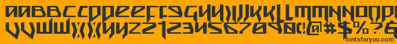 Snubfighterc Font – Black Fonts on Orange Background