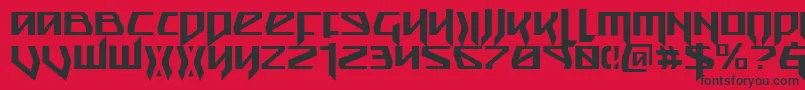 Snubfighterc Font – Black Fonts on Red Background