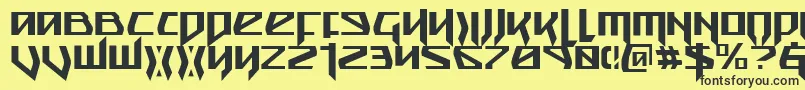 Snubfighterc Font – Black Fonts on Yellow Background