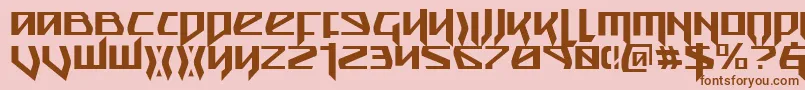 Snubfighterc Font – Brown Fonts on Pink Background