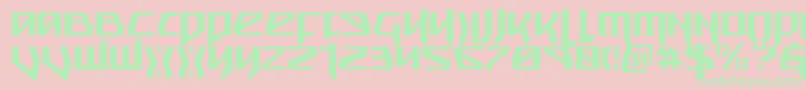 Snubfighterc Font – Green Fonts on Pink Background