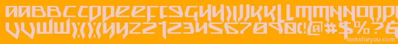 Шрифт Snubfighterc – розовые шрифты на оранжевом фоне