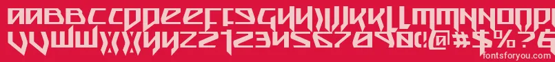 Snubfighterc Font – Pink Fonts on Red Background