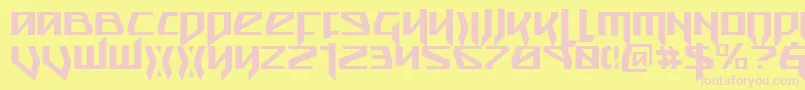 Snubfighterc Font – Pink Fonts on Yellow Background