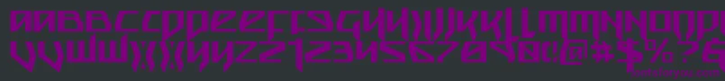 Snubfighterc Font – Purple Fonts on Black Background
