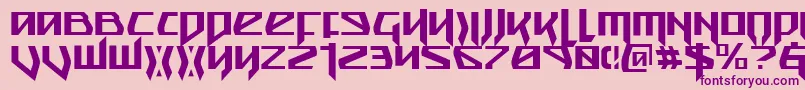 Snubfighterc Font – Purple Fonts on Pink Background