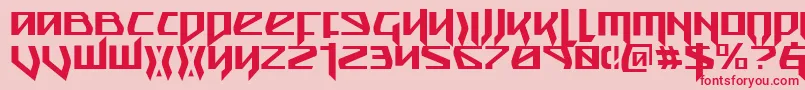 Snubfighterc Font – Red Fonts on Pink Background
