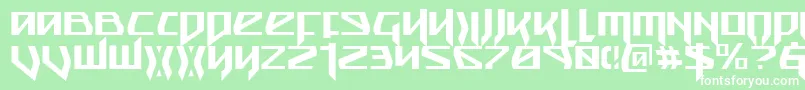 Snubfighterc Font – White Fonts on Green Background