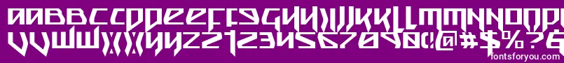 Snubfighterc Font – White Fonts on Purple Background
