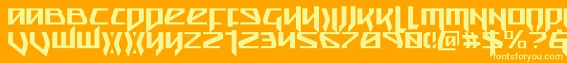 Snubfighterc Font – Yellow Fonts on Orange Background