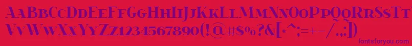 Spinweradc Font – Purple Fonts on Red Background