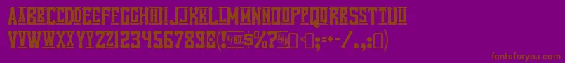 Шрифт VanillawhaleRegular – коричневые шрифты на фиолетовом фоне