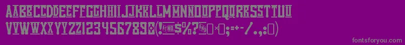 VanillawhaleRegular-fontti – harmaat kirjasimet violetilla taustalla