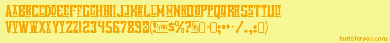 VanillawhaleRegular Font – Orange Fonts on Yellow Background