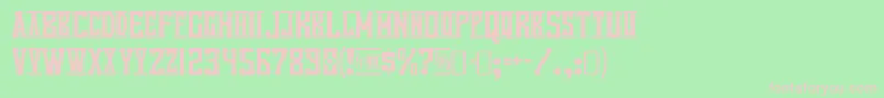 フォントVanillawhaleRegular – 緑の背景にピンクのフォント