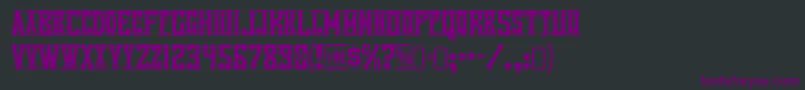 Шрифт VanillawhaleRegular – фиолетовые шрифты на чёрном фоне