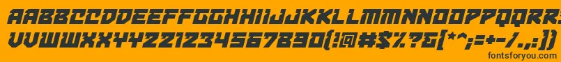 BulletproofdecobbItal Font – Black Fonts on Orange Background