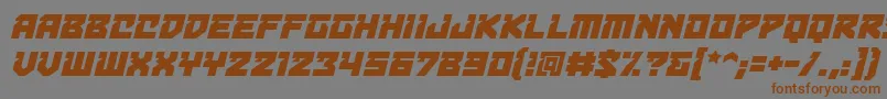 BulletproofdecobbItal Font – Brown Fonts on Gray Background