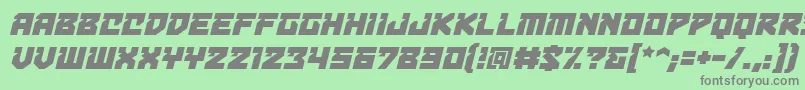 BulletproofdecobbItal Font – Gray Fonts on Green Background