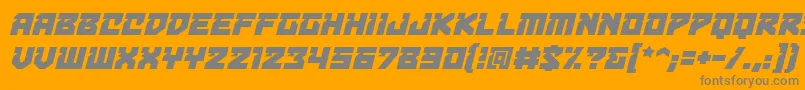 BulletproofdecobbItal Font – Gray Fonts on Orange Background